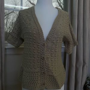 Brown button up sweater from D&Co.